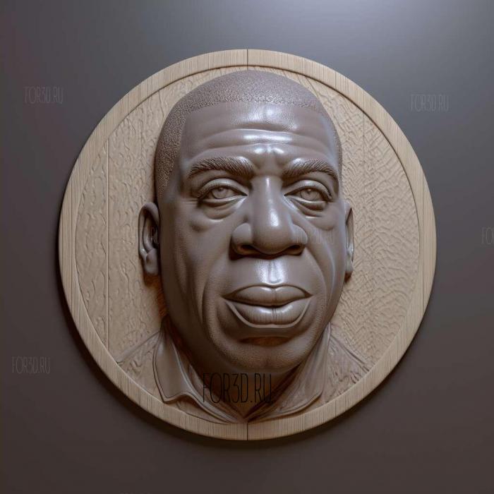 Magic Johnson 4 stl model for CNC